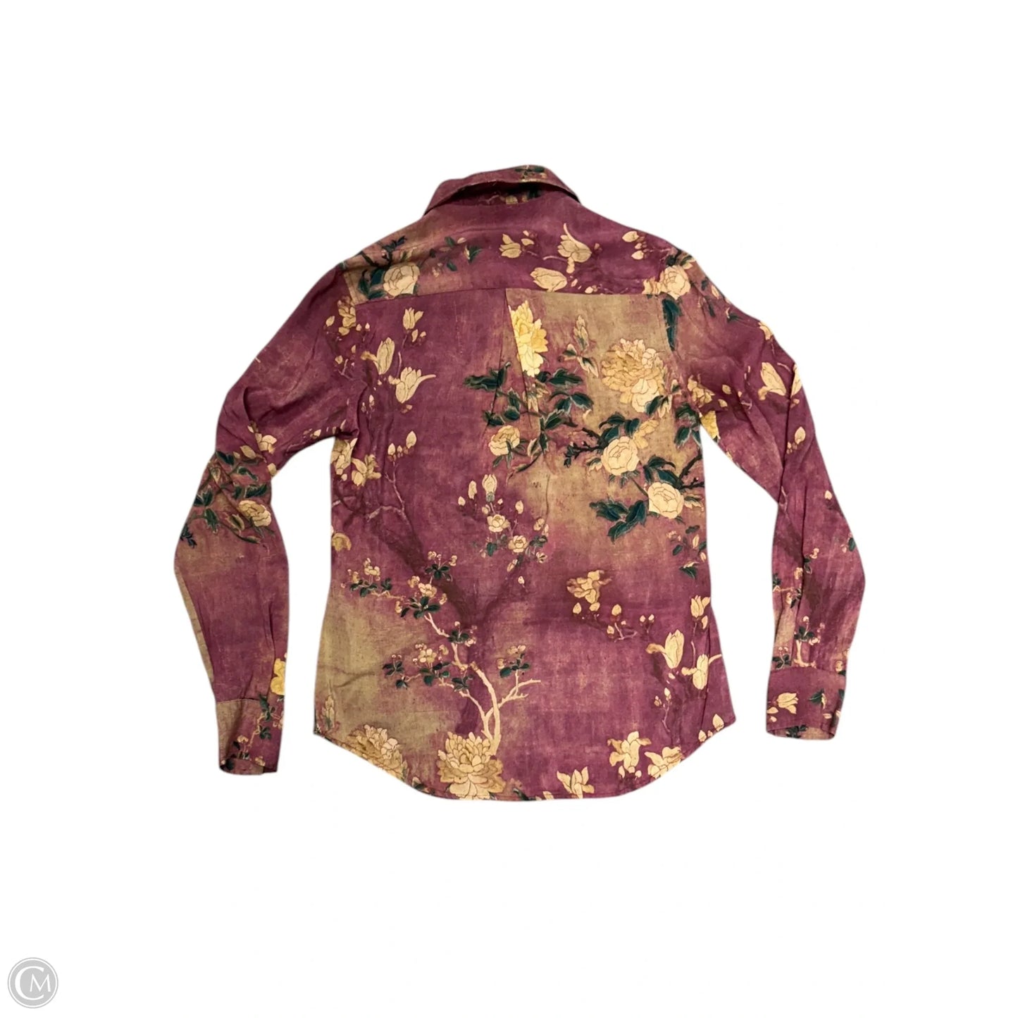 Blouse Long Sleeve By Peruvian Connection In Floral Print, Size: Xs