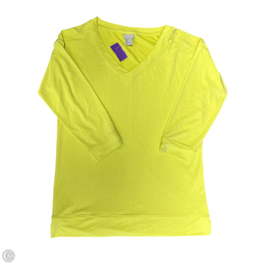 Top Long Sleeve By Chicos In Yellow, Size: Xs