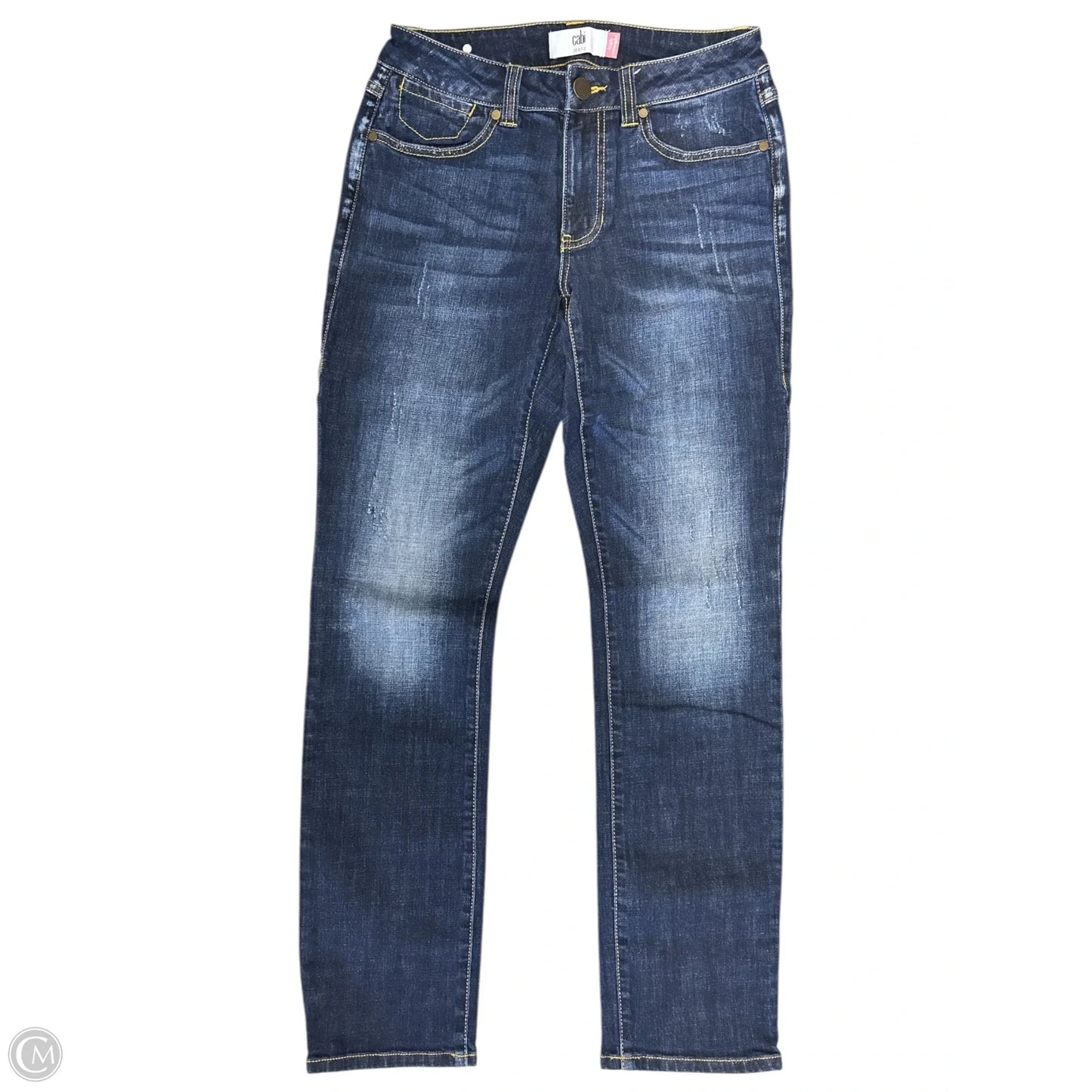 Jeans Straight By Cabi In Blue Denim, Size: 2