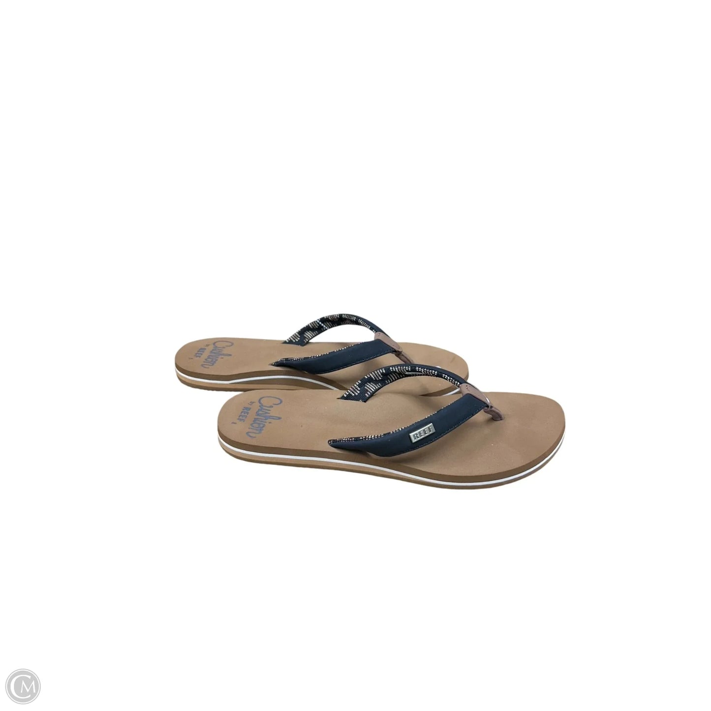 Sandals Flip Flops By Reef In Black & Brown, Size: 8