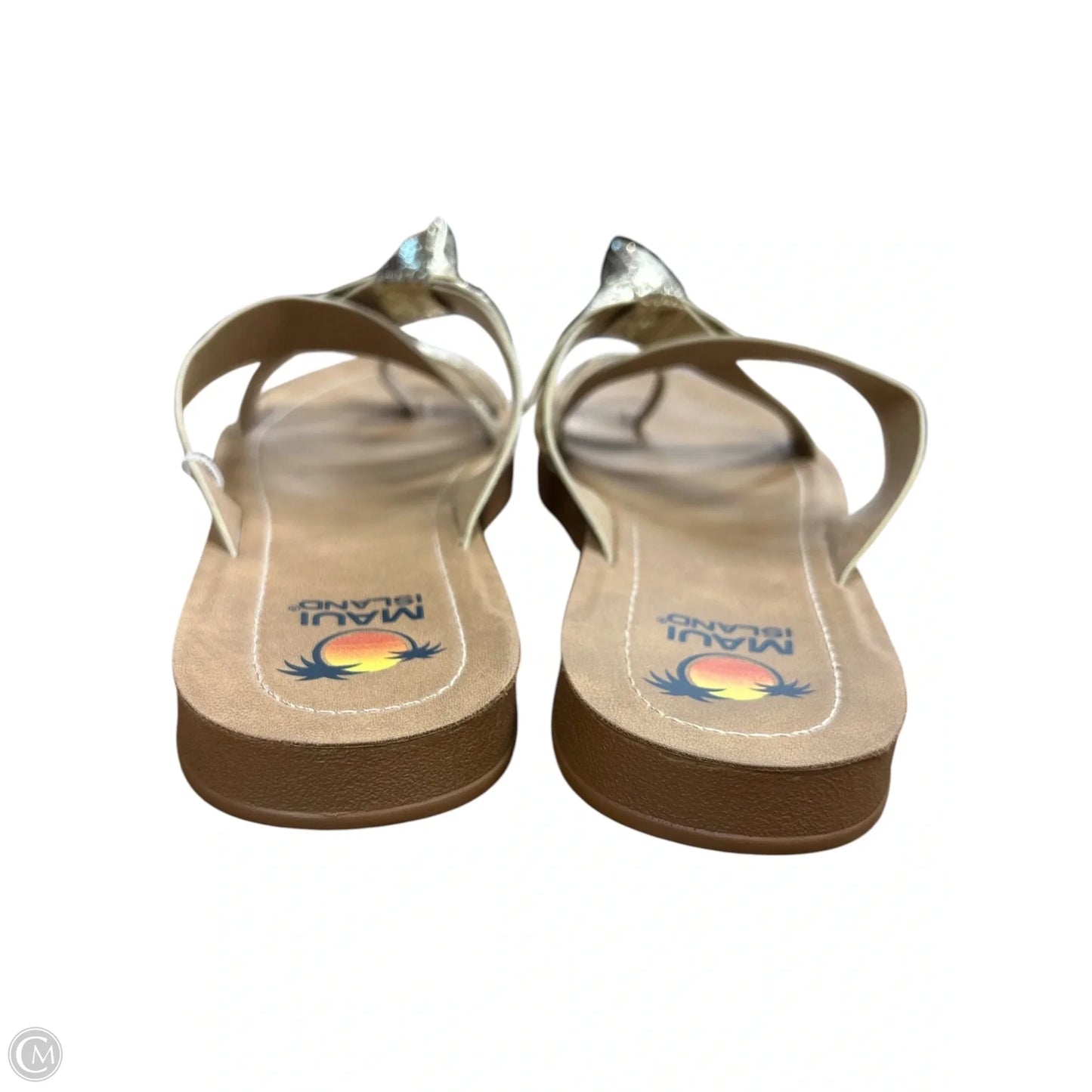 Sandals Flats By Clothes Mentor In Gold, Size: 10