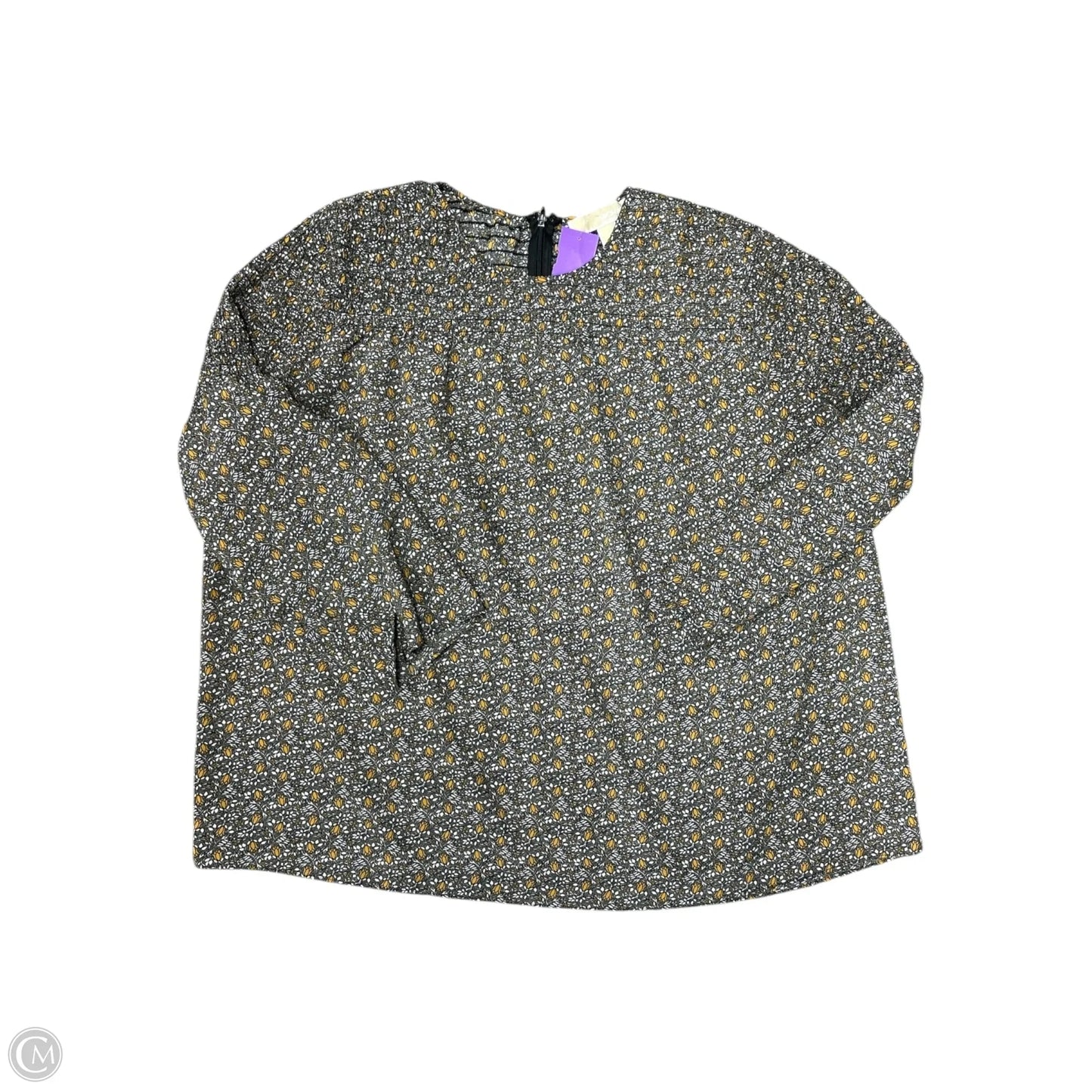 Top Long Sleeve By Michael By Michael Kors In Floral Print, Size: L