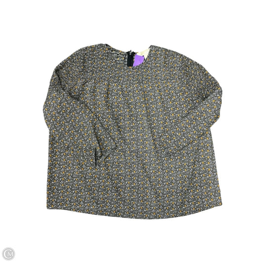 Top Long Sleeve By Michael By Michael Kors In Floral Print, Size: L