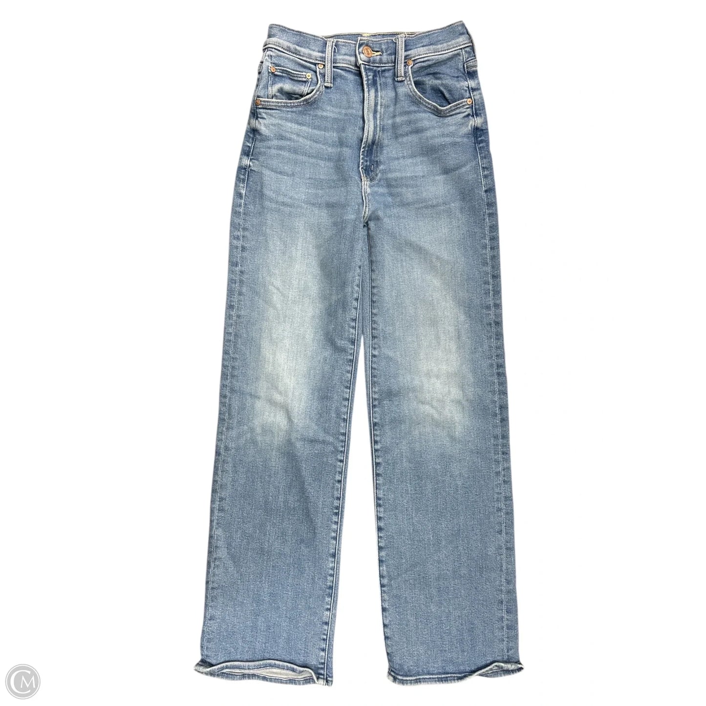 Jeans Straight By Mother In Blue Denim, Size: 0