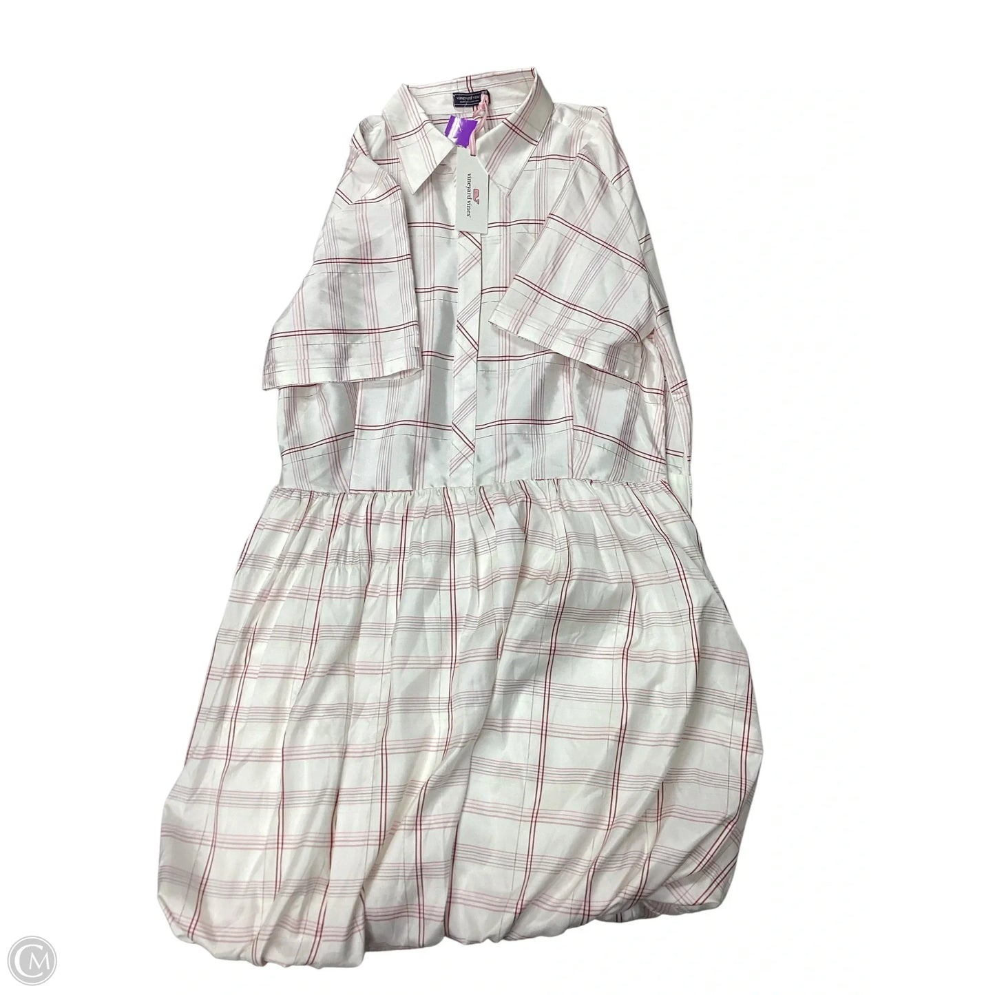 Dress Casual Short By Vineyard Vines In Pink & White, Size: 12