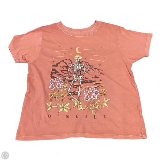 Top Short Sleeve By Cmc In Orange, Size: S