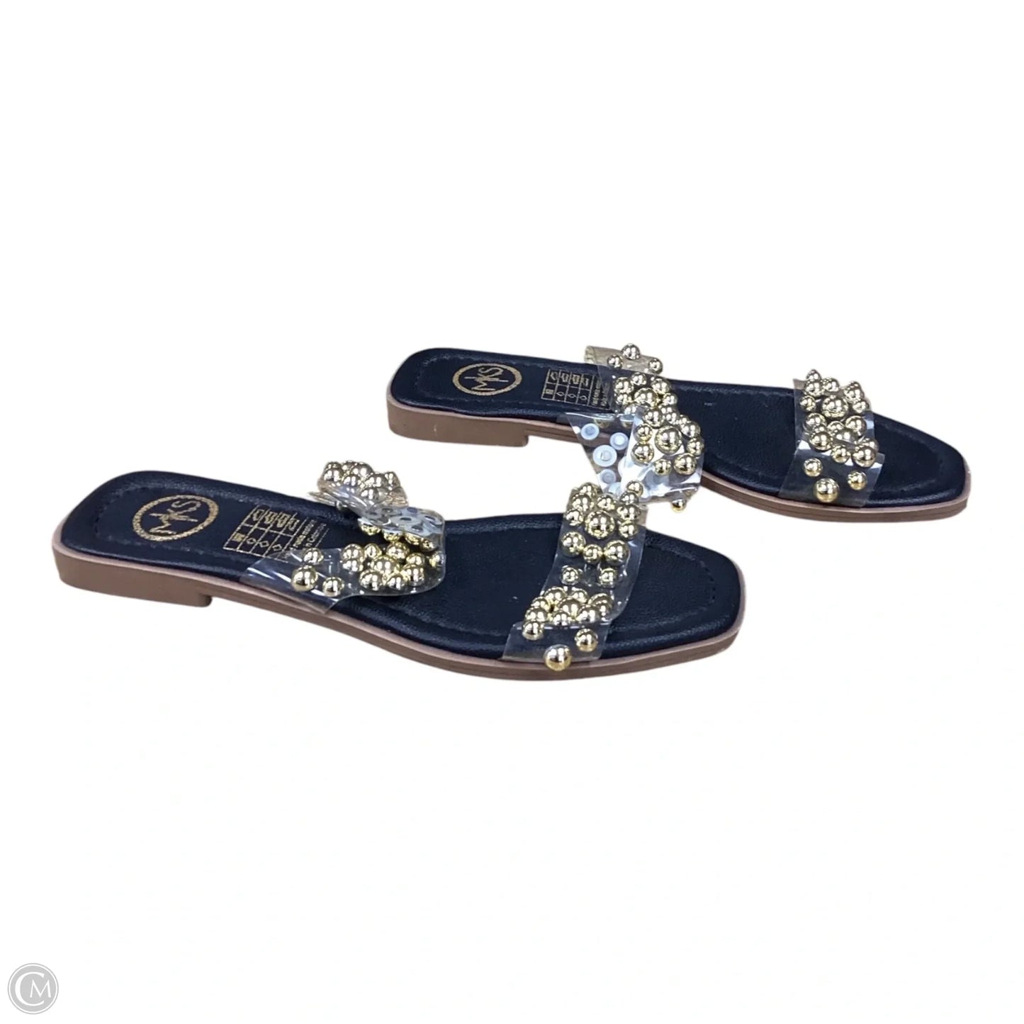 Sandals Flats By Clothes Mentor In Gold, Size: 8