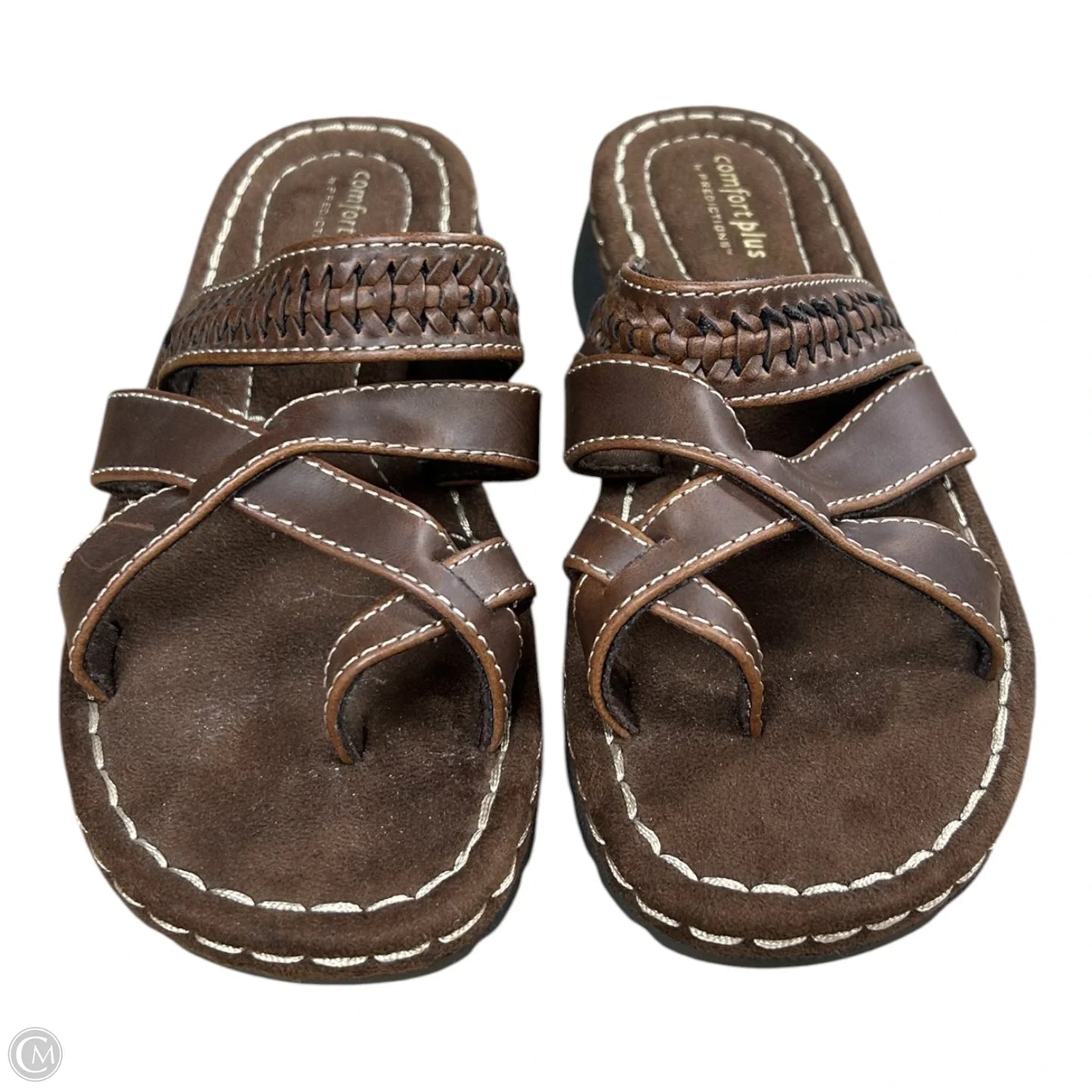 Sandals Flats By Comfort Plus In Brown, Size: 8