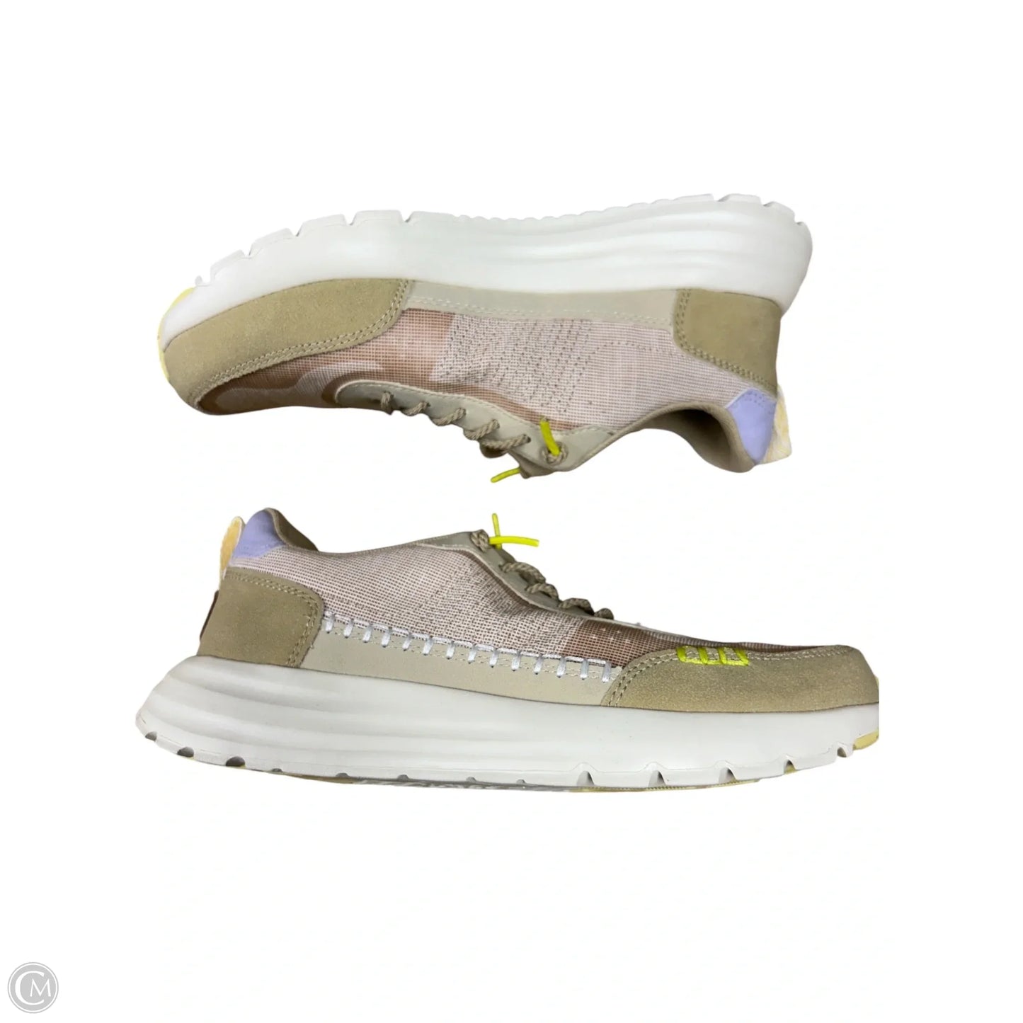 Shoes Sneakers By Hey Dude In Pink & Tan, Size: 7
