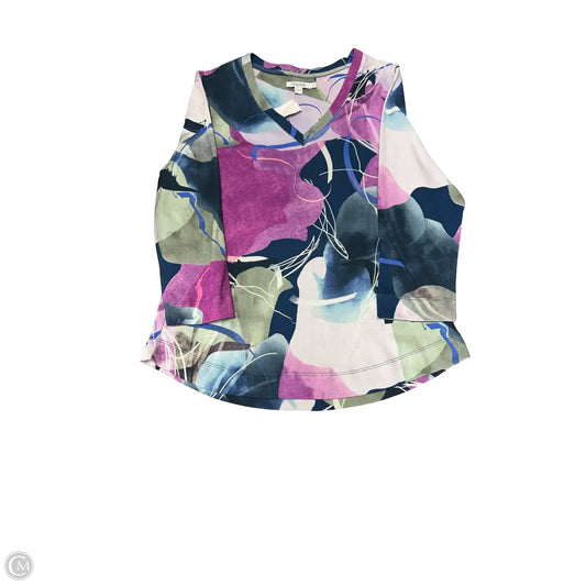 Top 3/4 Sleeve By Chicos In Blue & Purple, Size: M