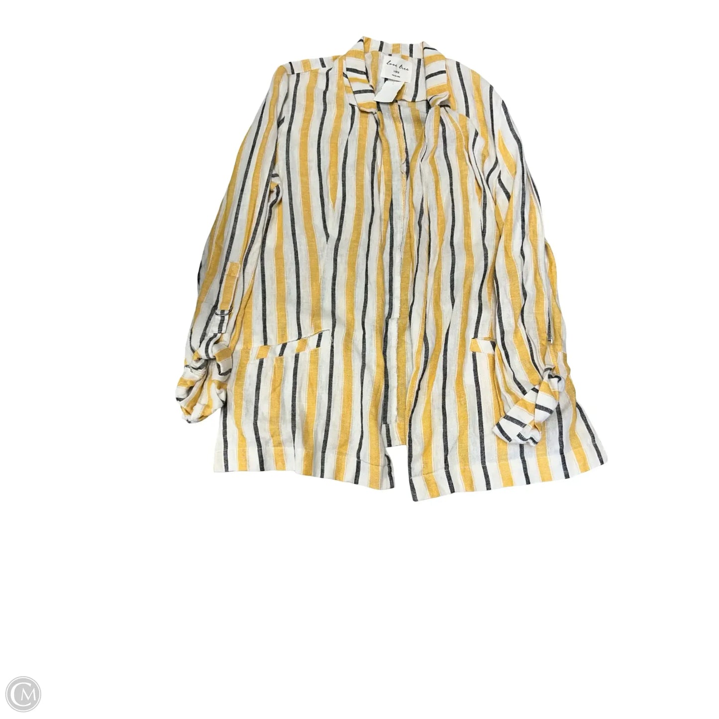 Blazer By Love Tree In Striped Pattern, Size: L