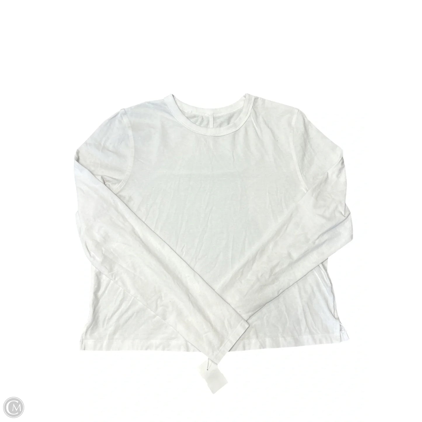 Athletic Top Long Sleeve Crewneck By Lululemon In White, Size: 6