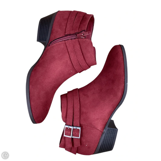Boots Ankle Flats By Style And Company In Red, Size: 7