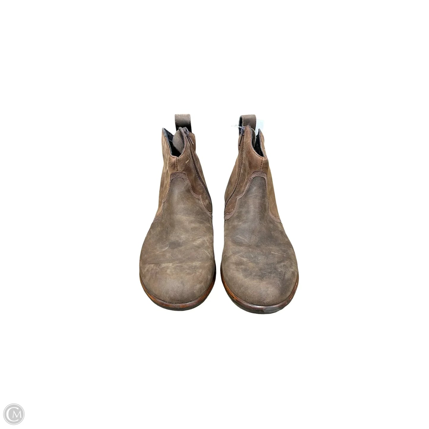 Boots Ankle Flats By Clothes Mentor In Brown, Size: 9.5