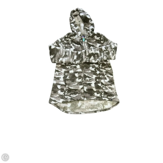 Jacket Faux Fur & Sherpa By Lug In Grey & White, Size: M