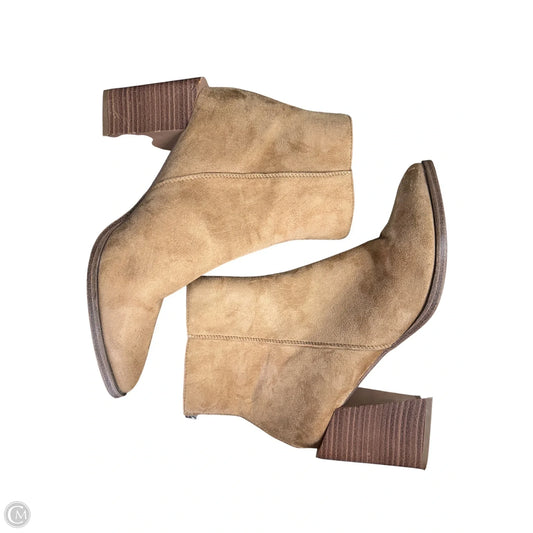 Boots Ankle Heels By Clothes Mentor In Brown, Size: 10