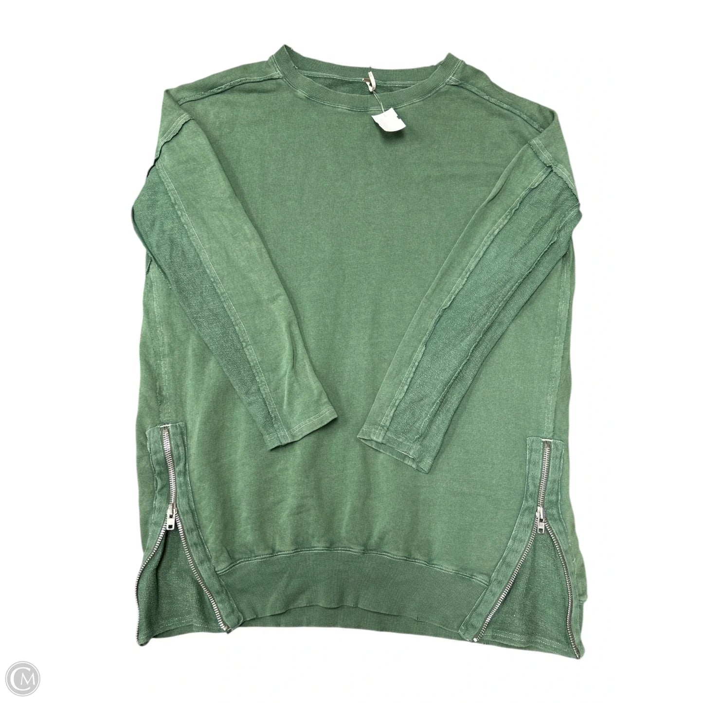 Sweatshirt Crewneck By Free People In Green, Size: M