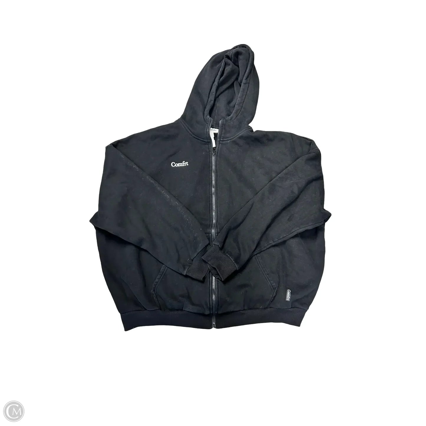 Sweatshirt Hoodie By Comfrt In Black, Size: 2x