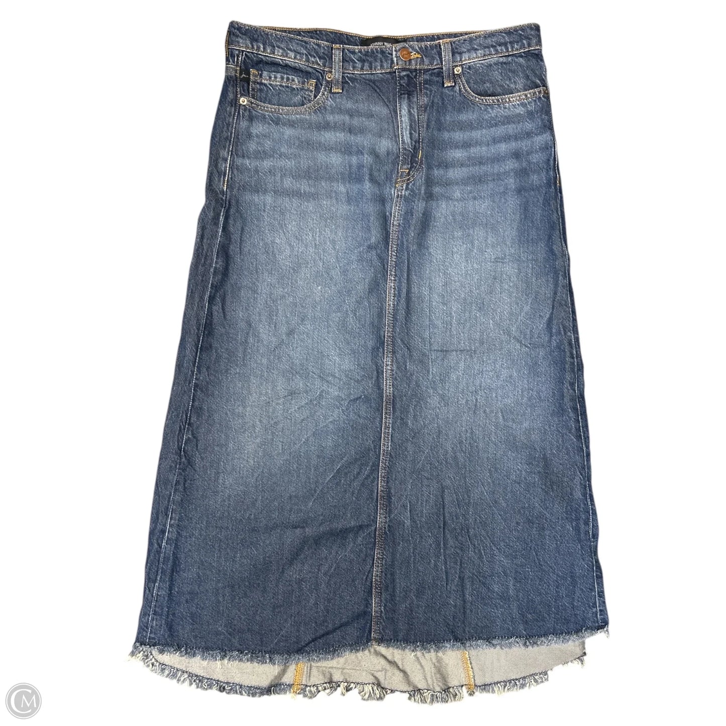 Skirt Designer By Johnny Was In Blue Denim, Size: 12