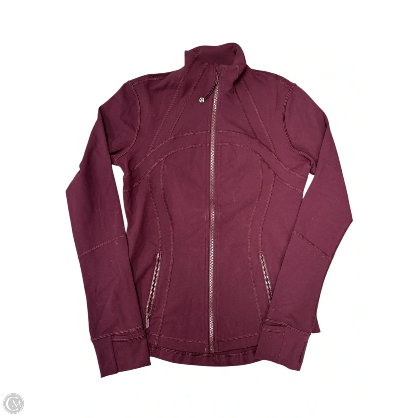 Athletic Top Long Sleeve Collar By Lululemon In Purple, Size: 8