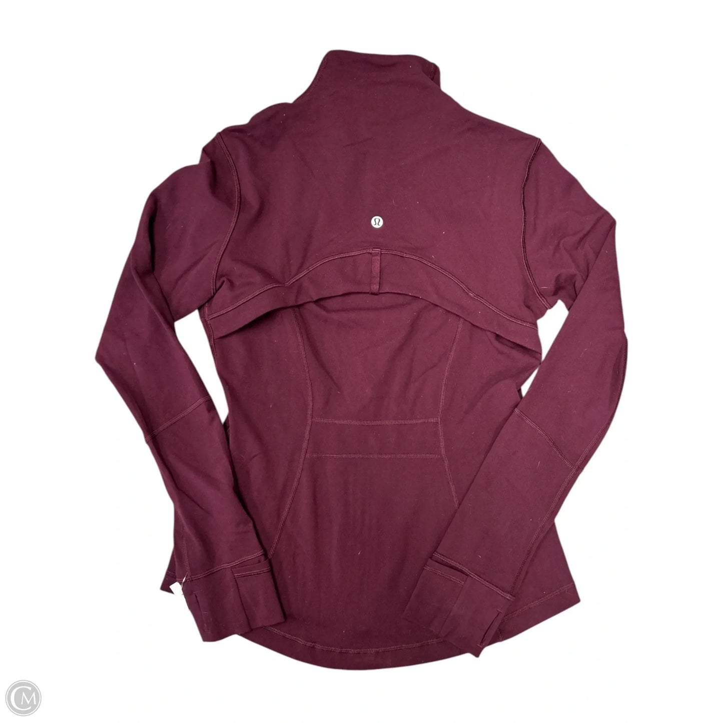 Athletic Top Long Sleeve Collar By Lululemon In Purple, Size: 8