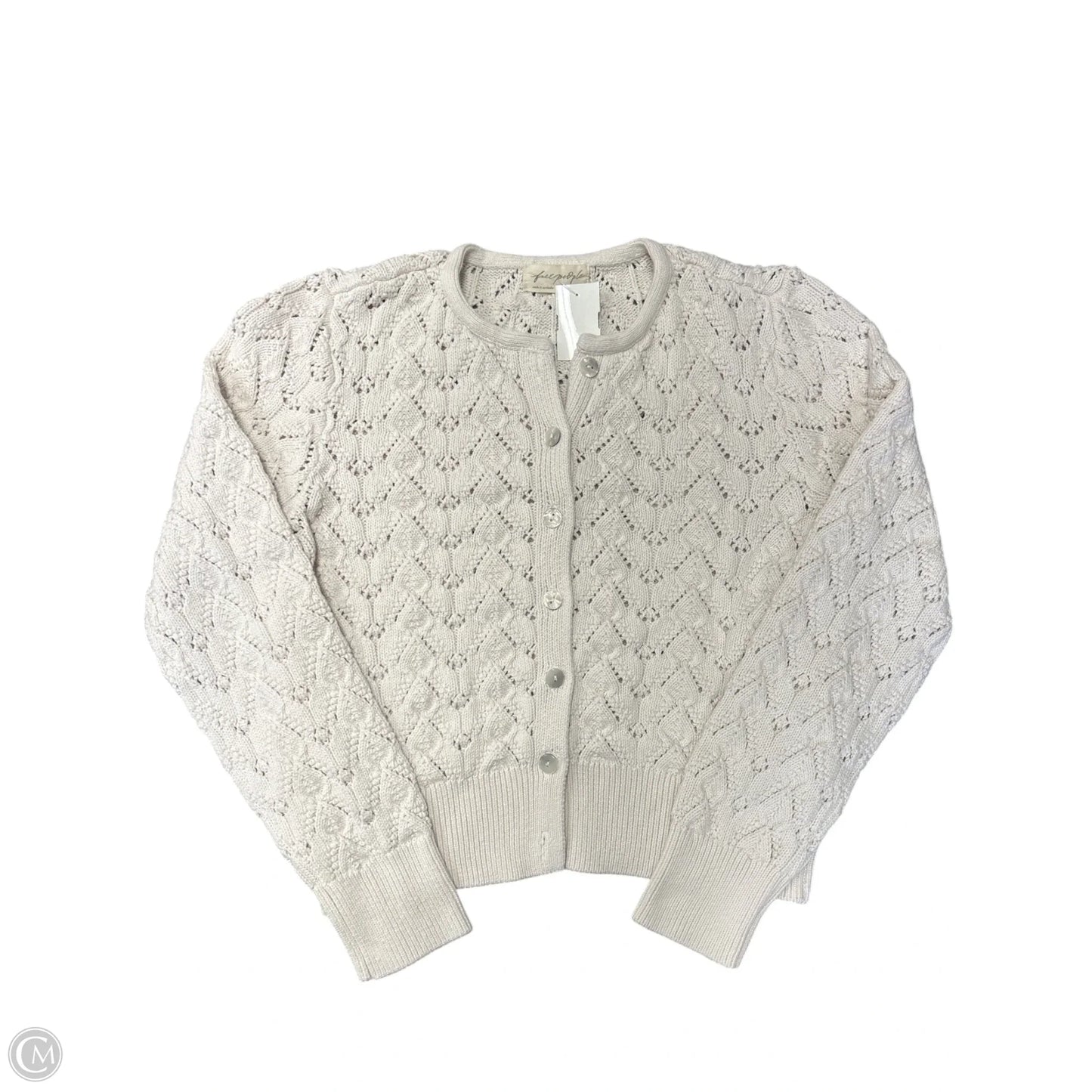 Sweater Cardigan By Free People In Ivory, Size: L