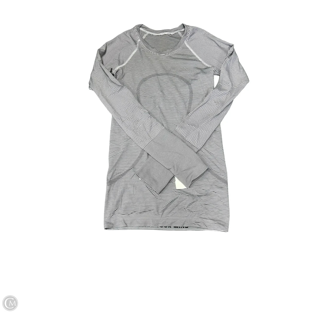 Athletic Top Long Sleeve Crewneck By Lululemon In Striped Pattern, Size: 2