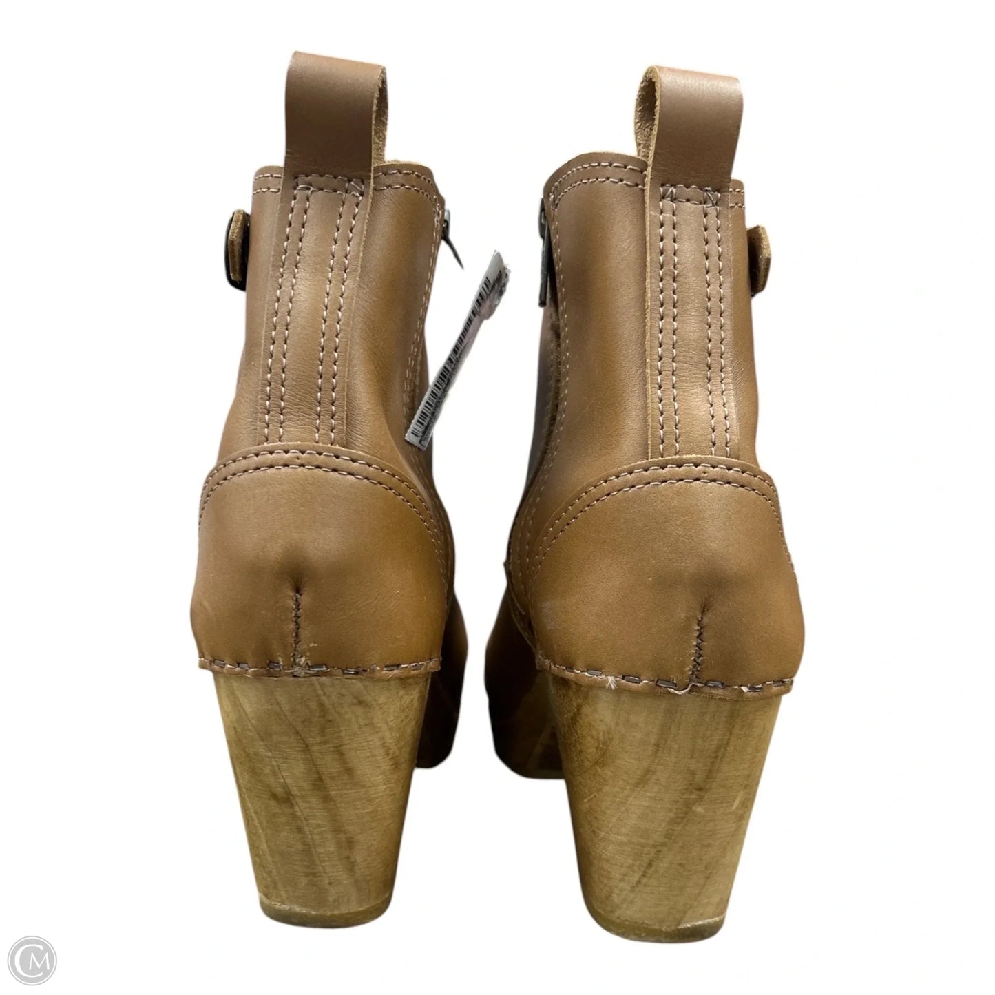 Boots Ankle Heels By Clothes Mentor In Brown, Size: 8.5