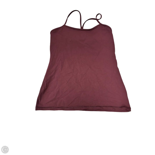 Athletic Tank Top By Lululemon In Maroon, Size: 12