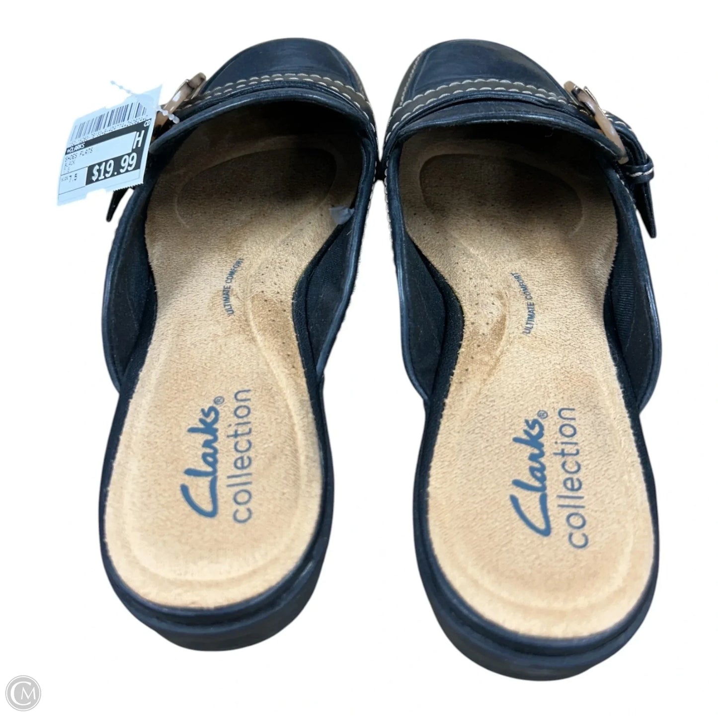 Shoes Flats By Clarks In Black, Size: 7.5