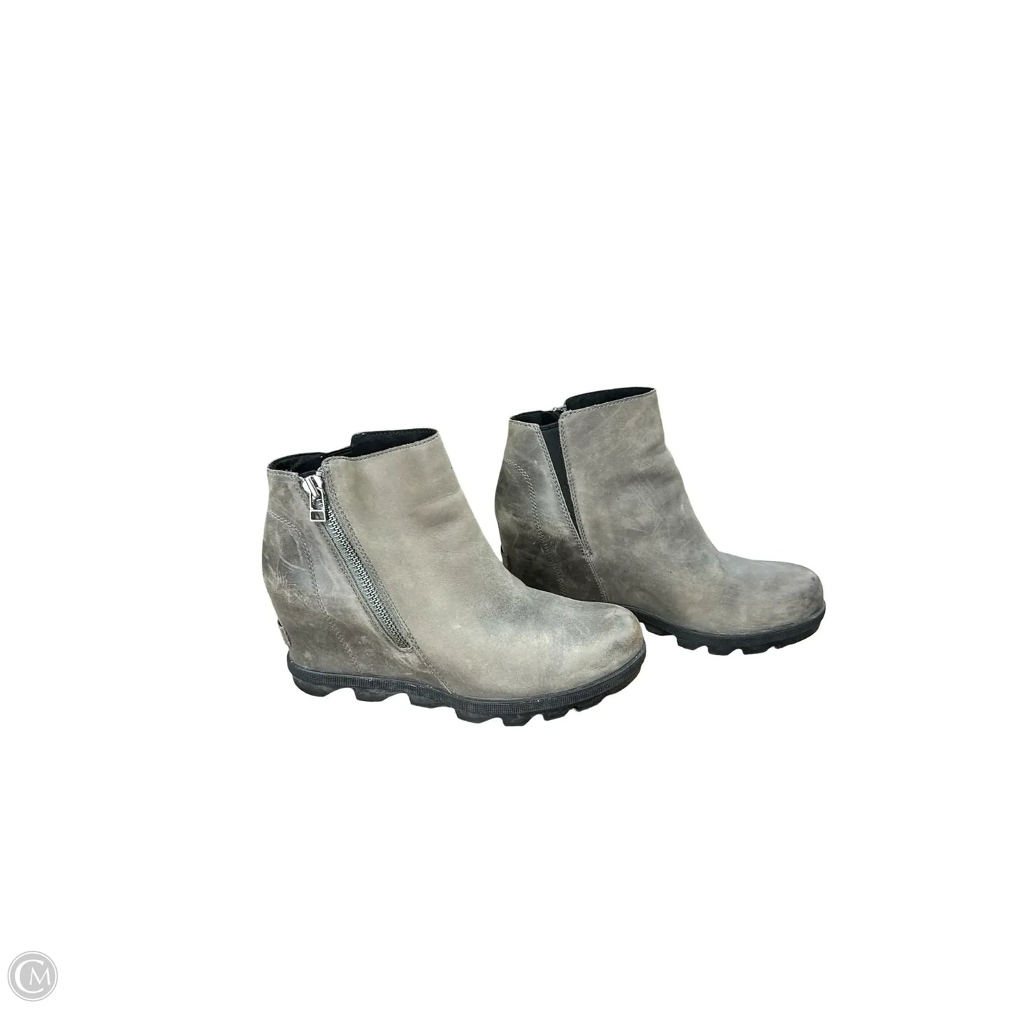Boots Ankle Heels By Sorel In Grey, Size: 9