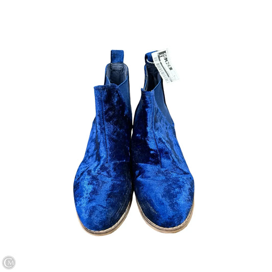 Boots Ankle Flats By Toms In Blue, Size: 8