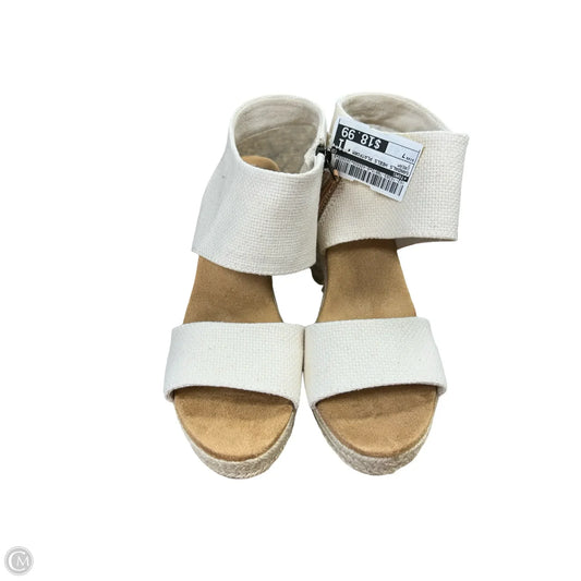 Sandals Heels Platform By Toms In Cream, Size: 7