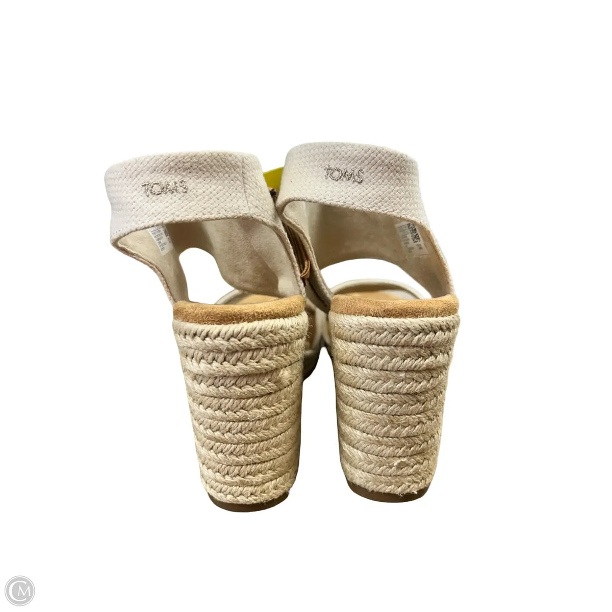 Sandals Heels Platform By Toms In Cream, Size: 7