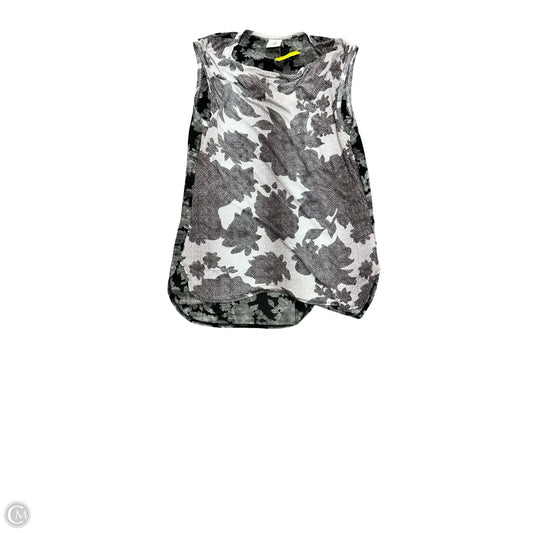 Top Sleeveless By Cabi In Black & Grey, Size: S