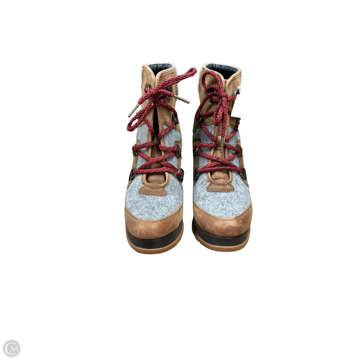 Boots Ankle Heels By Sorel In Brown, Size: 10.5