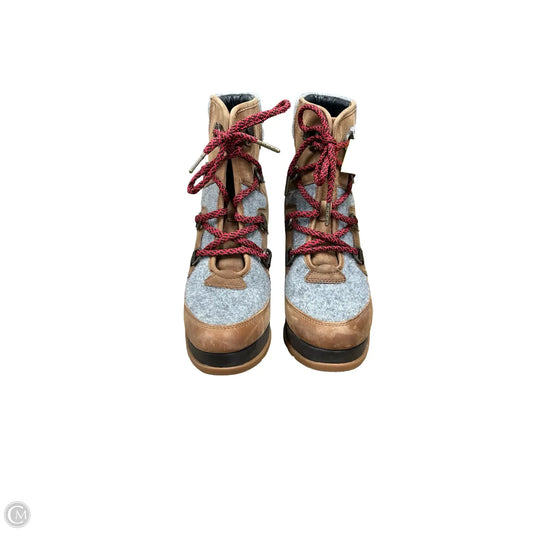 Boots Ankle Heels By Sorel In Brown, Size: 10.5