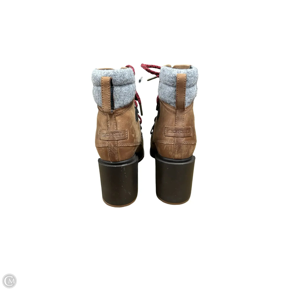 Boots Ankle Heels By Sorel In Brown, Size: 10.5