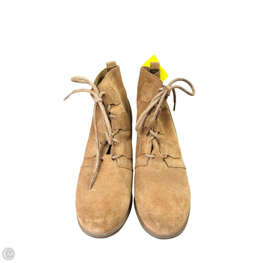 Boots Ankle Heels By Sorel In Tan, Size: 10.5
