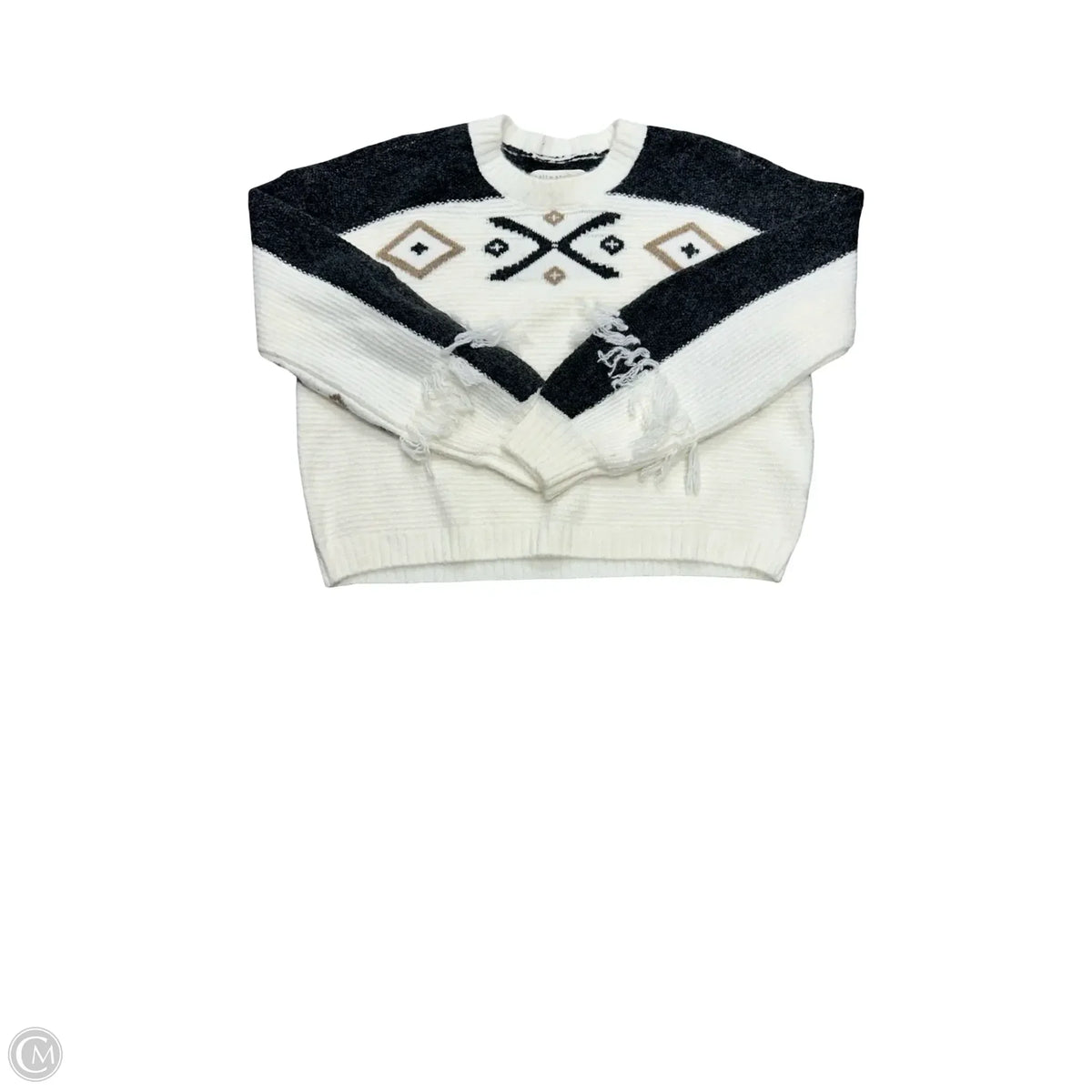 Sweater By Saltwater Luxe In Grey & White, Size: S