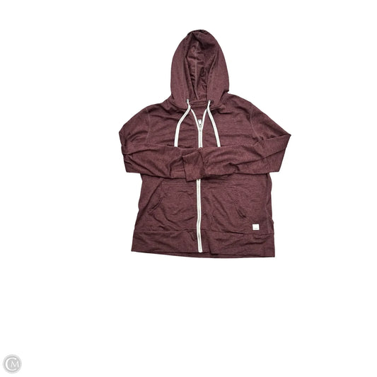 Athletic Top Long Sleeve Hoodie By Vuori In Brown, Size: S