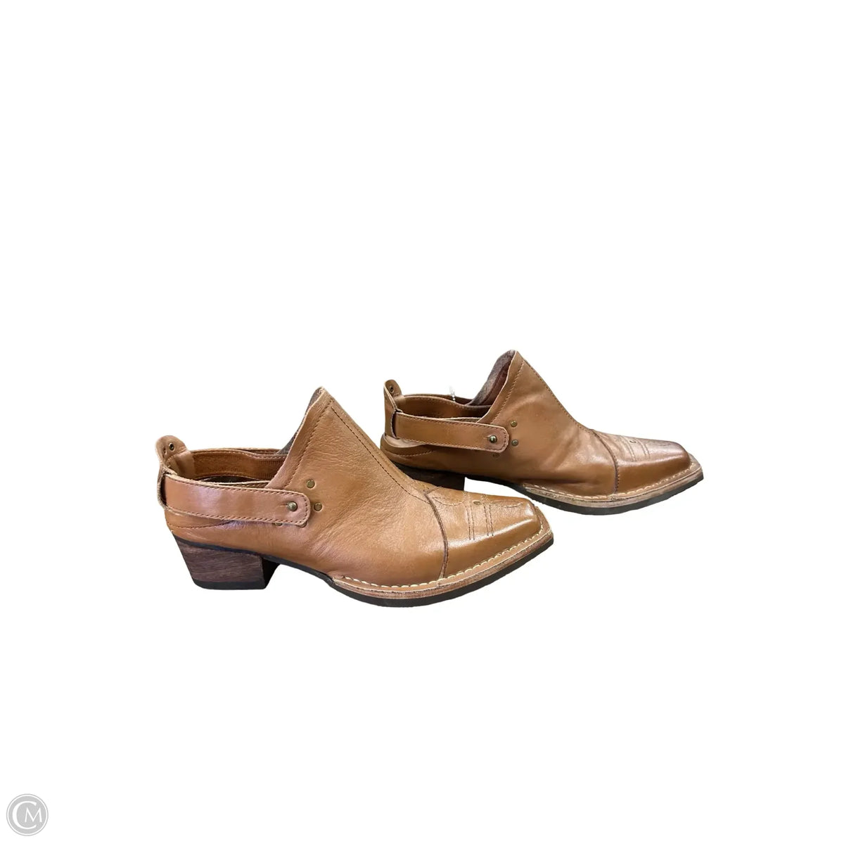 Boots Ankle Heels By Cmb In Brown, Size: 6