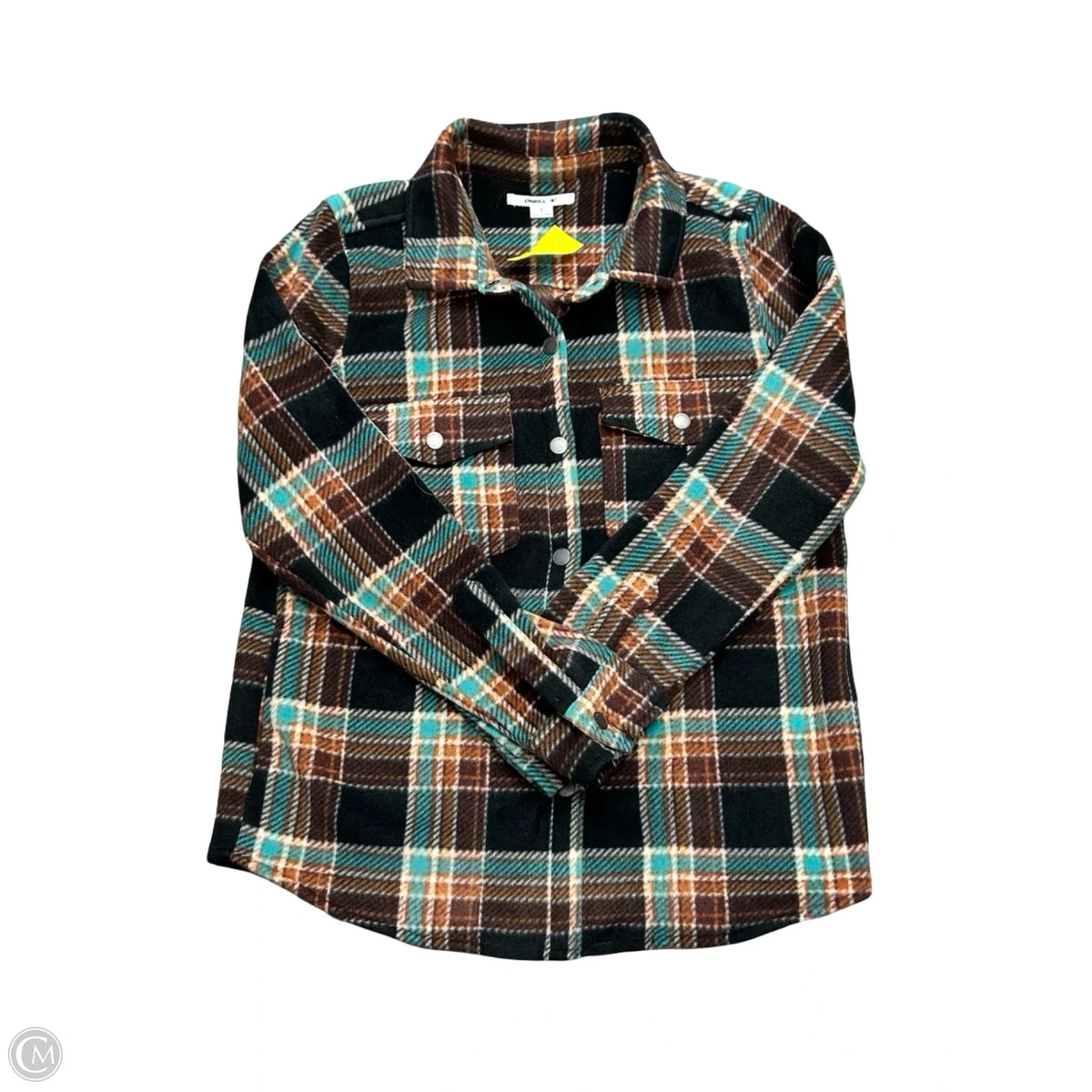 Jacket Shirt By Oneill In Plaid Pattern, Size: S