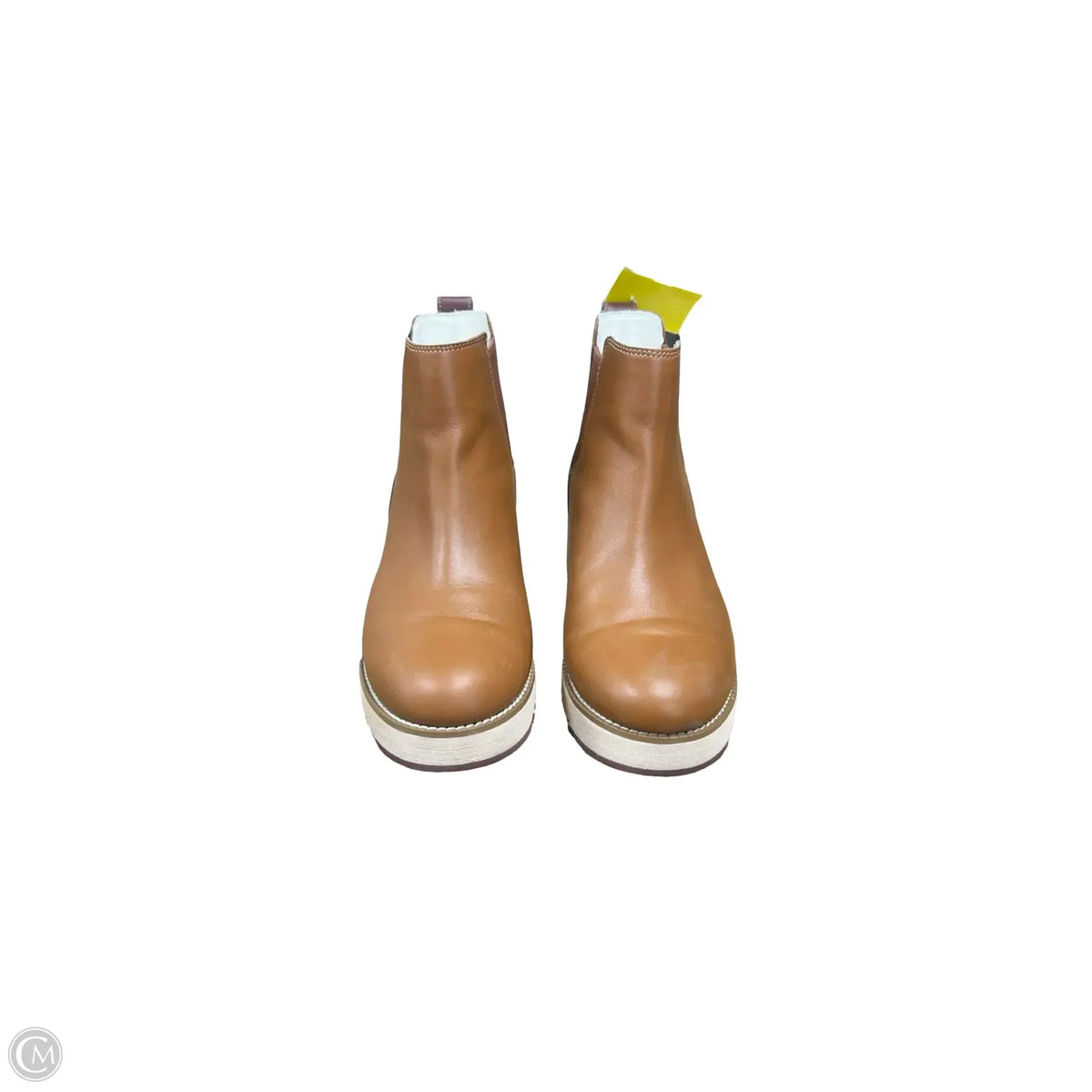 Boots Ankle Heels By Clothes Mentor In Brown, Size: 7.5