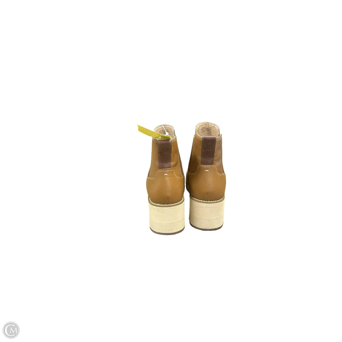 Boots Ankle Heels By Clothes Mentor In Brown, Size: 7.5