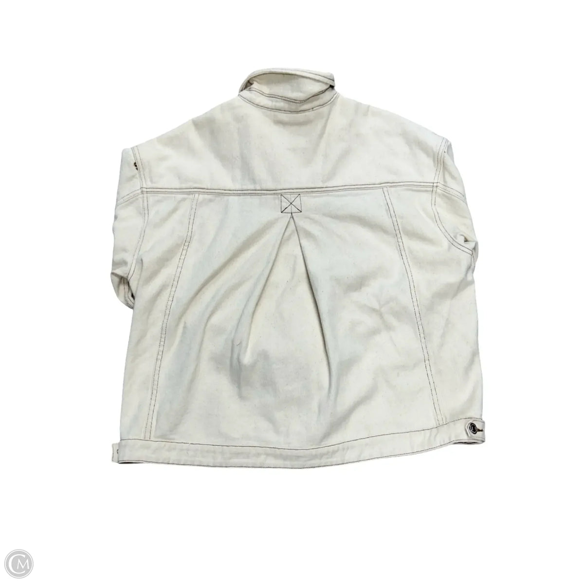 Jacket Denim By Thread And Supply In Cream Denim, Size: S