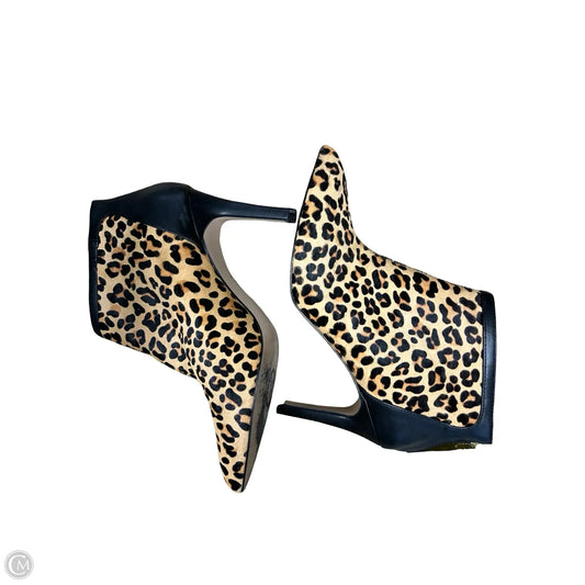 Boots Ankle Heels By Adrienne Vittadini In Animal Print, Size: 9