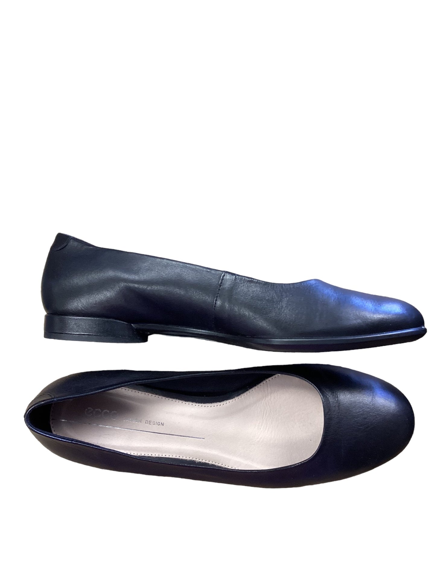 Black Shoes Flats Ecco, Size 10