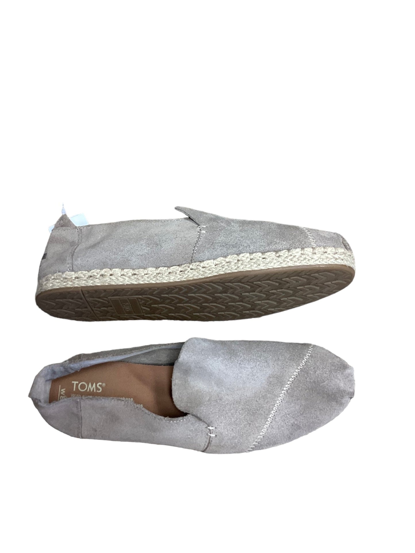 Tan Shoes Flats Toms, Size 8