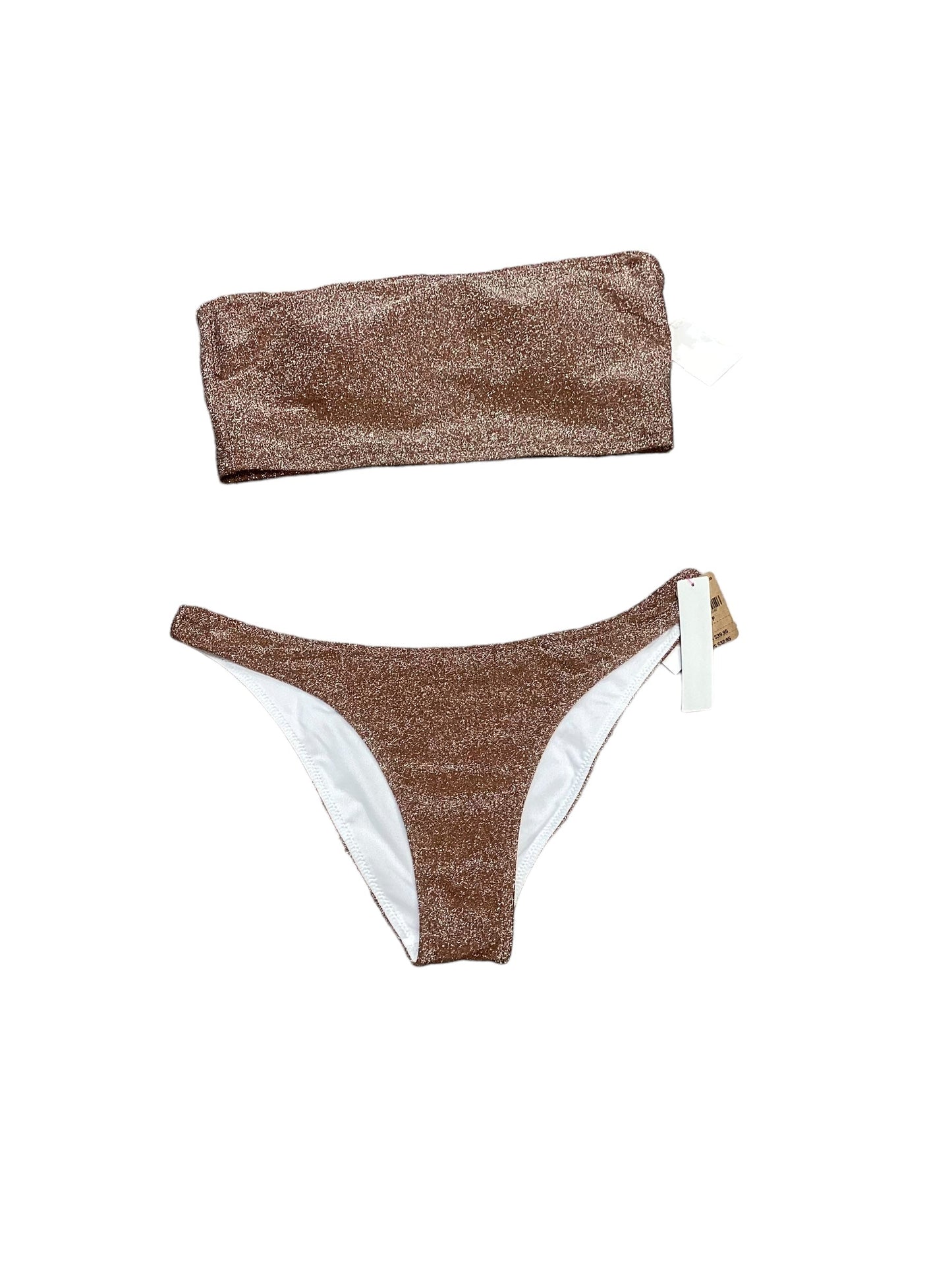 Brown Swimsuit 2pc Pink, Size S
